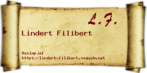 Lindert Filibert névjegykártya